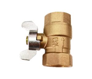 Quality 1/2 Brass Ball Valve Female And Female With Butterfly Handle wholesale