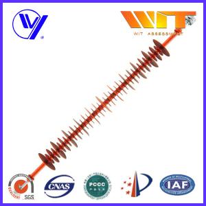 Quality Electrical Polymeric Pin Type Polymer Suspension Insulators , Silicone Rubber Insulator 66KV wholesale
