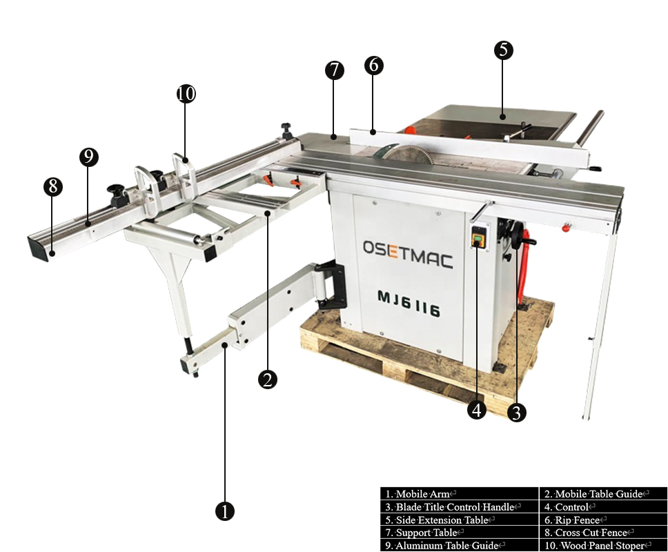 Woodworking Essential CrossCut Fence 1200-2200mm Portable Precision Sliding Table Saw