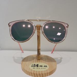 Quality Acetate Transparent Double Bridge Round Sunglasses 22mm Glare Protection Glasses wholesale