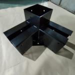 Pergola Kit, Steel Pergola Brackets 4x4(inner 3.62"x3.62"), Coated 3-Way Right