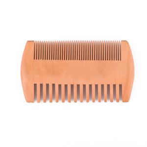 Quality Double Sides Mens Wooden Beard Comb Wooden Mustache Comb Custom Logo wholesale