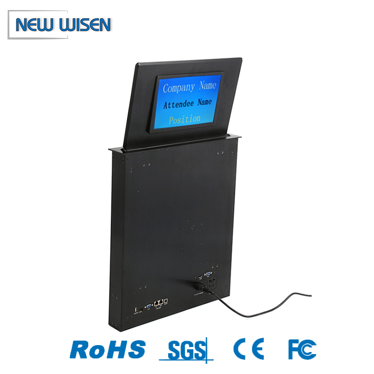 Meeting Room Motorized Computer Monitor Lift Vertical Hidden LCD Customized