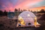 850gsm White PVC Coated Glamping Dome Resort For Outdoor Recreation