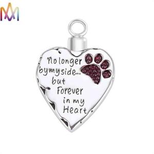 Quality Engraved 304 Stainless Steel Heart Cremation Urn Necklace wholesale