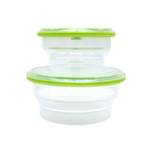 Quality BPA Free Silicone Airtight Collapsible Food Storage Container 400ML wholesale