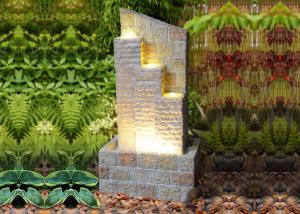 Quality Three Steps Sandstone Brick Garden Fountain wholesale