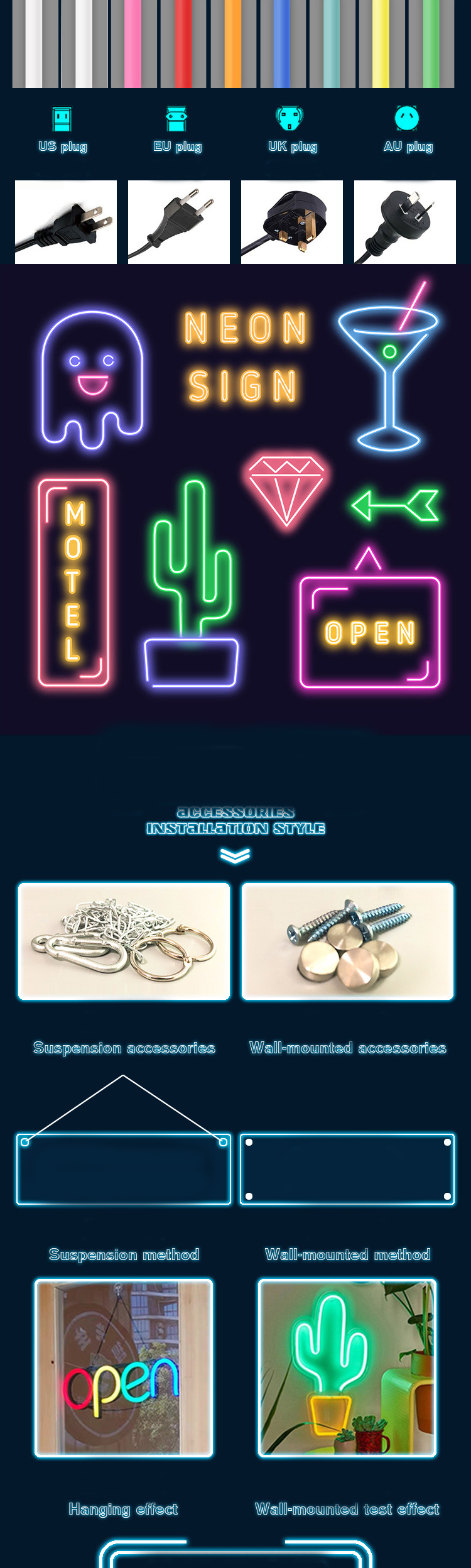 Dropshipping Neon Sign Custom Signs High Quality Acrylic The Neon light LED For Advertising Holiday Decoration