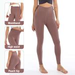 Durable Plus Size Yoga Pants High Waisted Moisture Wicking Peach Hip Leggings