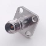 Straight 40Ghz Exterior Coaxial Cable Connectors 2.92mm Female To Female Adapter