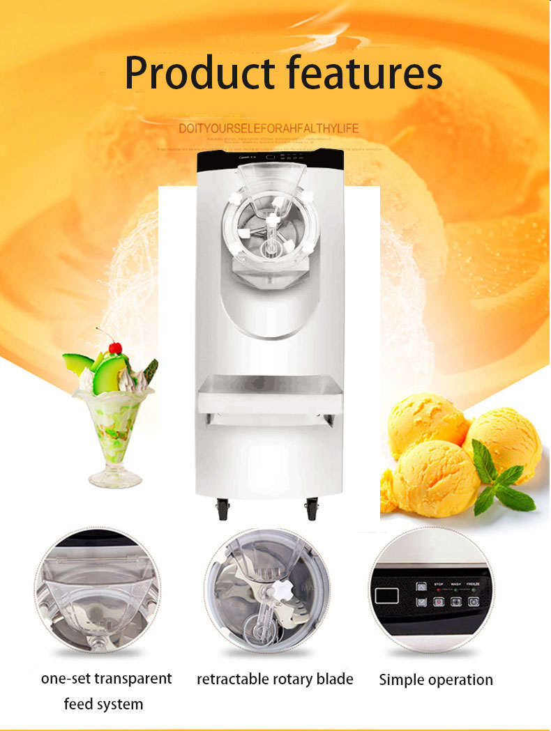 High Output Aomei 24-28L/H Hard Ice Cream Machine Maker Automatic Gelato Maker Machine
