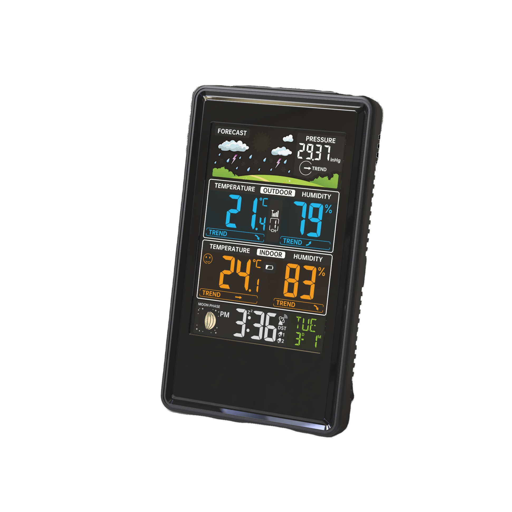 Homehold Smart Indoor Outdoor Thermometer Automatic ABS Indoor Weather Thermometer