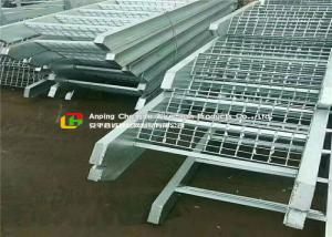 Quality Offices / Schools Serrated Steel Grating 65mm Bearing Bar Pitch Silver Color wholesale