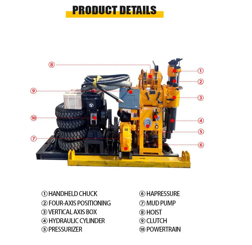 Gk 200 Core Engineering Geological Drill Rig 300 Mm Hole Diameter