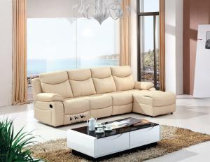 Quality home genuine section leather recliner sofa living furniture wholesale