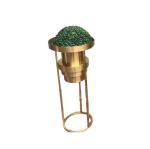 Outdoor indoor metal planter stand with planter pot