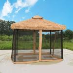 Doubletop Outdoor Thatched Garden Gazebos 3000*3000*3000mm