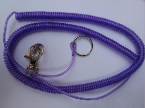 Quality Charming purple color 5M fishing lanyard promotional fishing accessories spiral coil cord wholesale