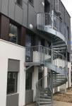 Light Gauge Galvanized Steel Stairs Spiral Staircase Stainless Steel Handrail