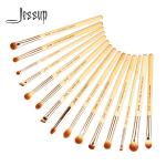Jessup 15pcs Bamboo Makeup Brushes Set Cosmetic Brush Factory Makeup Brush