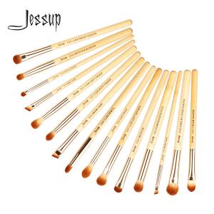 Quality Jessup 15pcs Bamboo Makeup Brushes Set Cosmetic Brush Factory Makeup Brush Brands T137 wholesale