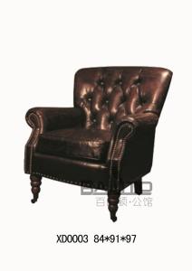 Quality British Europe style leather single sofa furniture,#XD0003 wholesale