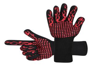 Quality Printing Logo Heat Resistant BBQ Gloves , Insulated Cooking Gloves wholesale
