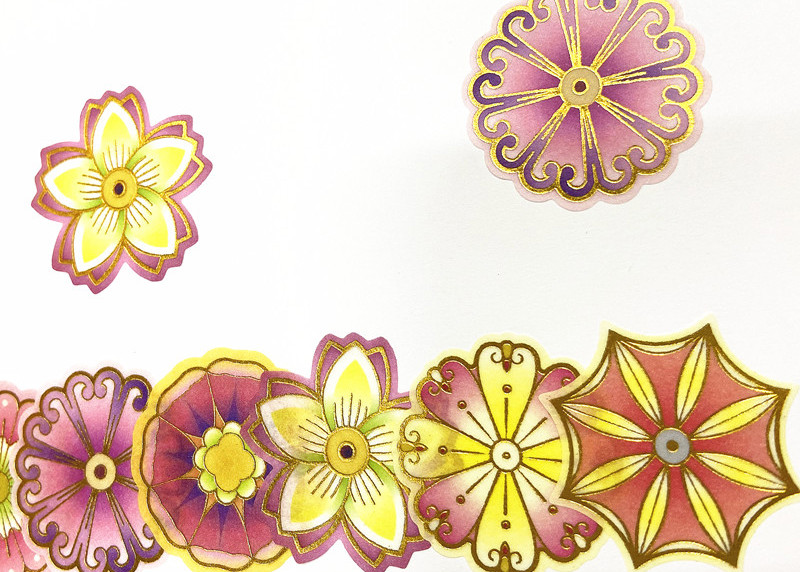 Custom 15mm*10m Decorative Packing Tape Printed Foil Washi Tape
