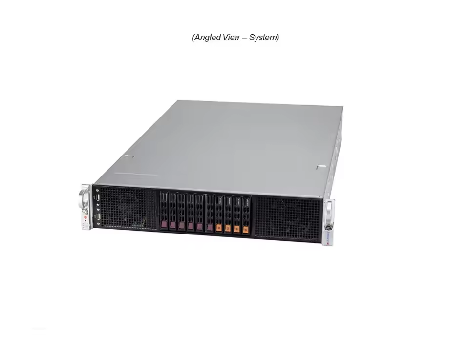 2U Dual Processor System Xeon Gold 6342 2.8GHZ SuperServer SYS-220GP-TNR in Rackmount