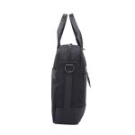 Nylon Black Shoulder Mens Leather Laptop Bag 15.6 Inch