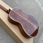 Yellow Painting Solid Spruce Top 39 Inch 000 Type Acoustic Guitar Abalone Ebony