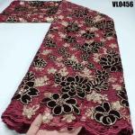 Supoo green flocking velvet lace Nigerian lace embroidery african lace fabric
