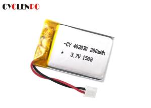 Quality LP-402030 Bluetooth Headset Battery , 3.7 V Li Poly Rechargeable Battery Pack 200mah wholesale