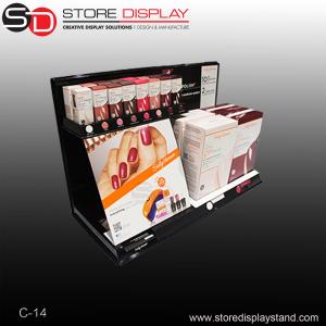 Quality nail polish bottle counter display showbox from factory customized wholesale