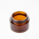 Black Refillable Glass Cream Jars 15g 20g 30g 50g 100g Round Small Amber Glass