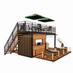 Galvanized Steel Bending 180g Prefabricated Mobile Restaurant with Steel