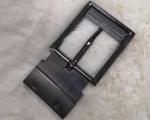 Electronic Plating 34MM Zinc Alloy Belt Buckle Black Color With Screws
