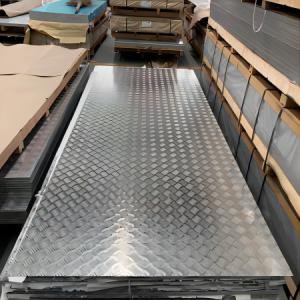 Quality 5754 Aluminum Checkered Plate 1mm Aluminium Five Bar Tread Plate wholesale