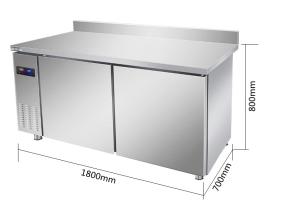 Quality ISO9001 2 Doors Leakproof Workbench Commercial Restaurant Refrigerator wholesale