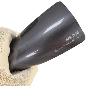 Quality PPF-7128 Chrome Metal Light Gold Color Paint Protection Film For Car Scratch wholesale
