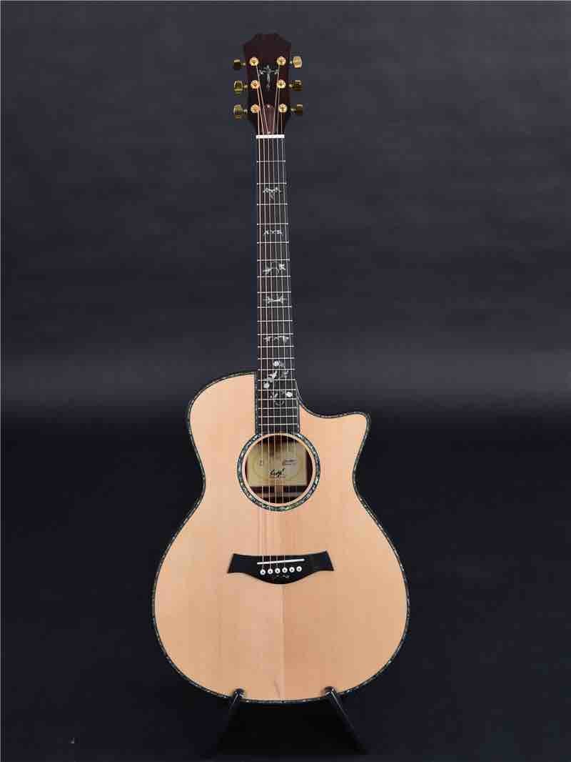 Full solid wood Customized solid spruce top acoustic guitar solid rosewood back and side 916 guitar