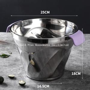 Quality 620g Custom metal steel round shape beer ice bucket for sale big capacity custom logo bar wine beer wine cooler wholesale