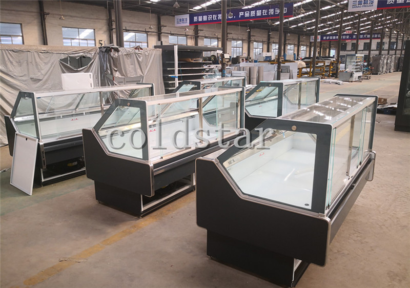 Deli display showcase refrigerator/supermarket food display case self-service counter
