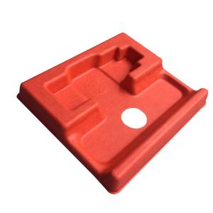 Biodegradable Bagasse Pulp Molded Tray Packaging Color Pulping Paper Tray