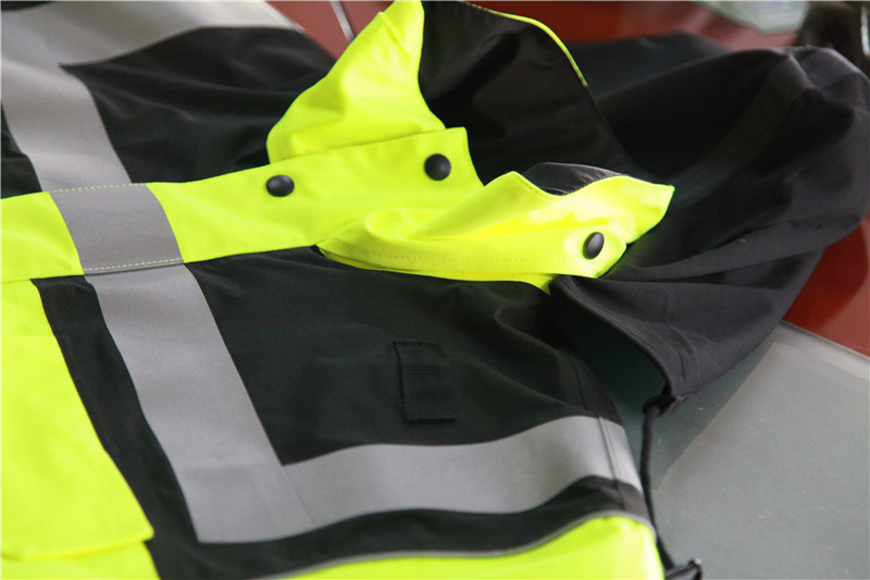Class 3 HIVIS Work Clothes Withstand 50 Industrial Washes Safety Rain Jacket