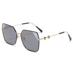 Women Men Oversized Polarized Sunglasses Square Large Metal