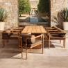 Buy cheap Outdoor Teak Dining Teakwood Patio Table And Chairs Anti Corrosion Anti Cracking from wholesalers