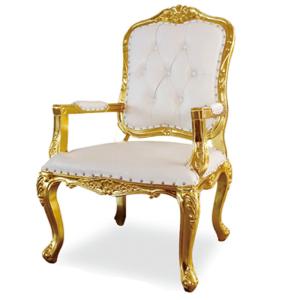 Quality YLX-3102 White PU Leather Cover and Golden Tube Finish King Sofa Chair wholesale
