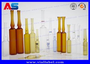Quality Printed 1ml Clear Medical Injection Glass Ampoule 10x60mm Neutral Borosilicate Material wholesale