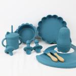Wholesale Baby Geschirr Led Weaning Silicone Bib Spoon Bowl Spoon Bowl Plate